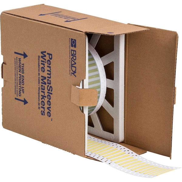 PermaSleeve Wire Marker Polyolefin 0.125 in Dia x 1 in W YL Roll of 5000 Each
